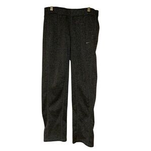 Nike Therma-Fit Training‎ Pants Women’s Small Black Gray Fleece Lined Joggers
